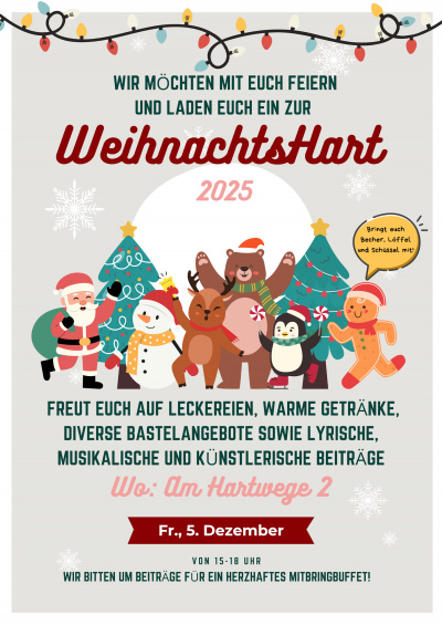 Einladung WeihnachtsHart (Sarah Leder, gestaltet mit Canvas)